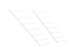 vidaXL Wand-Weinregale für 7 Flaschen 2 Stk. Weiß Metall