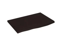 vidaXL Waschtischplatte Dunkelgrau 60x40x2 cm Massivholz Behandelt