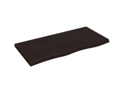 vidaXL Waschtischplatte Dunkelgrau 100x50x4 cm Massivholz Behandelt* Regale Massivholz