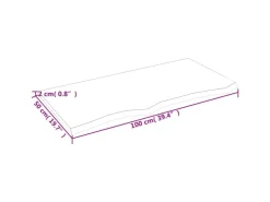 vidaXL Waschtischplatte Hellbraun 100x50x2 cm Massivholz Behandelt* Regale Massivholz
