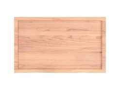 vidaXL Waschtischplatte Hellbraun 100x60x4 cm Massivholz Behandelt