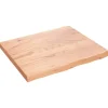 vidaXL Waschtischplatte Hellbraun 60x50x4 cm Massivholz Behandelt