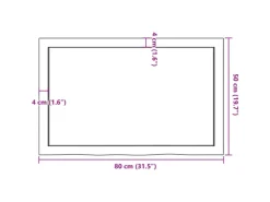 vidaXL Waschtischplatte Hellbraun 80x50x4 cm Massivholz Behandelt* Regale Massivholz