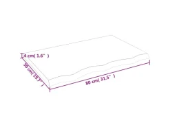 vidaXL Waschtischplatte Hellbraun 80x50x4 cm Massivholz Behandelt* Regale Massivholz