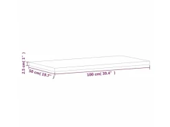 vidaXL Waschtischplatte 100x50x2,5 cm Massivholz Buche Modelll 1