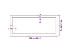 vidaXL Waschtischplatte 100x40x6 cm Massivholz Unbehandelt* Regale Massivholz