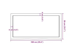 vidaXL Waschtischplatte 100x50x6 cm Massivholz Unbehandelt* Regale Massivholz