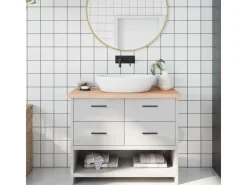 vidaXL Waschtischplatte 100x40x4 cm Massivholz Unbehandelt* Regale Massivholz
