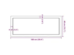 vidaXL Waschtischplatte 100x40x4 cm Massivholz Unbehandelt* Regale Massivholz