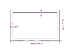 vidaXL Waschtischplatte 80x50x4 cm Massivholz Unbehandelt