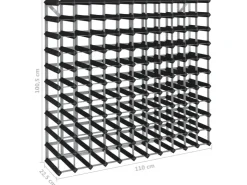 vidaXL Weinregal für 120 Flaschen Schwarz Massivholz Kiefer* Regale Schwarz|Regale Massivholz