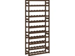 vidaXL Weinregal für 77 Flaschen Braun Massivholz Kiefer* Regale Massivholz