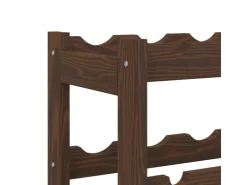 vidaXL Weinregal für 77 Flaschen Braun Massivholz Kiefer* Regale Massivholz