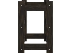 vidaXL Weinregal für 12 Flaschen Schwarz Massivholz Kiefer 43 x 25 x 38 cm