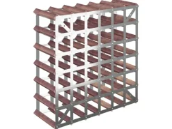 vidaXL Weinregal für 42 Flaschen Braun Massivholz Kiefer 61 x 22,5 x 61 cm
