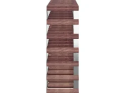 vidaXL Weinregal für 42 Flaschen Braun Massivholz Kiefer 61 x 22,5 x 61 cm