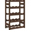vidaXL Weinregal für 20 Flaschen Braun Massivholz Kiefer 43 x 25 x 70 cm