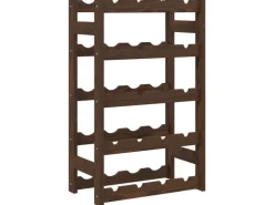 vidaXL Weinregal für 20 Flaschen Braun Massivholz Kiefer 43 x 25 x 70 cm