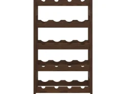 vidaXL Weinregal für 20 Flaschen Braun Massivholz Kiefer 43 x 25 x 70 cm
