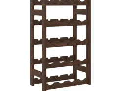 vidaXL Weinregal für 20 Flaschen Braun Massivholz Kiefer 43 x 25 x 70 cm