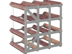 vidaXL Weinregal für 12 Flaschen Braun Massivholz Kiefer 32,5 x 22,5 x 32,5 cm* Flaschenregale