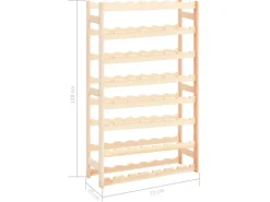 vidaXL Weinregal für 56 Flaschen Kiefernholz* Regale Massivholz