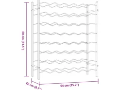 vidaXL Weinregal für 48 Flaschen Weiß Metall* Flaschenregale