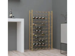 vidaXL Weinregal für 72 Flaschen Golden Metall