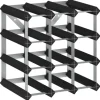 vidaXL Weinregal für 12 Flaschen Schwarz Massivholz Kiefer 32,5 x 22,5 x 32,5 cm* Flaschenregale