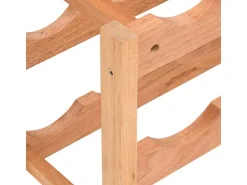 vidaXL Weinregal für 12 Flaschen Massivholz Nussbaum