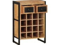 vidaXL Weinregal für 16 Flaschen Massivholz Mango* Flaschenregale
