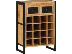 vidaXL Weinregal für 16 Flaschen Massivholz Mango* Flaschenregale
