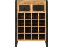 vidaXL Weinregal für 16 Flaschen Massivholz Mango* Flaschenregale
