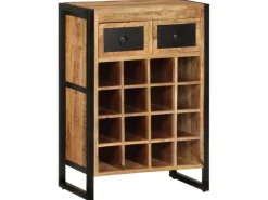 vidaXL Weinregal für 16 Flaschen Massivholz Mango* Flaschenregale