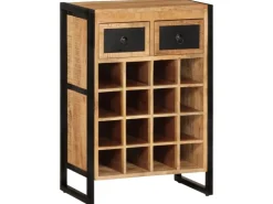 vidaXL Weinregal für 16 Flaschen Massivholz Mango* Flaschenregale