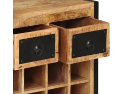 vidaXL Weinregal für 16 Flaschen Massivholz Mango* Flaschenregale