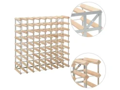 vidaXL Weinregal für 72 Flaschen Massivholz Kiefer* Flaschenregale