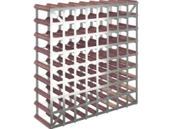 vidaXL Weinregal für 72 Flaschen Braun Massivholz Kiefer