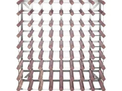 vidaXL Weinregal für 72 Flaschen Braun Massivholz Kiefer