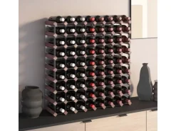 vidaXL Weinregal für 72 Flaschen Braun Massivholz Kiefer