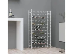 vidaXL Weinregal für 72 Flaschen Weiß Metall