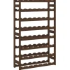 vidaXL Weinregal für 56 Flaschen Braun Massivholz Kiefer