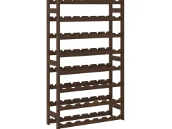vidaXL Weinregal für 56 Flaschen Braun Massivholz Kiefer