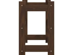 vidaXL Weinregal für 12 Flaschen Braun Massivholz Kiefer 43 x 25 x 38 cm