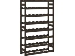 vidaXL Weinregal für 56 Flaschen Schwarz Massivholz Kiefer