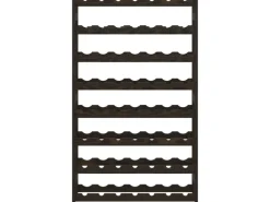 vidaXL Weinregal für 56 Flaschen Schwarz Massivholz Kiefer
