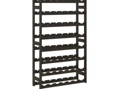 vidaXL Weinregal für 56 Flaschen Schwarz Massivholz Kiefer