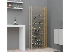 vidaXL Weinregal für 96 Flaschen Golden Metall