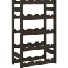 vidaXL Weinregal für 20 Flaschen Schwarz Massivholz Kiefer 43 x 25 x 70 cm* Regale Schwarz