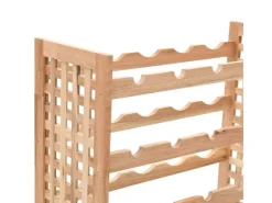 vidaXL Weinregal für 25 Flaschen Nussbaumholz Massiv 63x25x73 cm